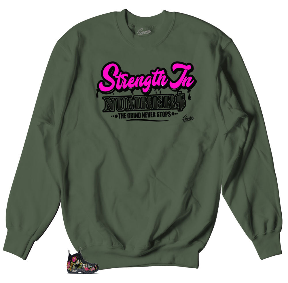 Sweater collection to match foamposite floral sneaker collection