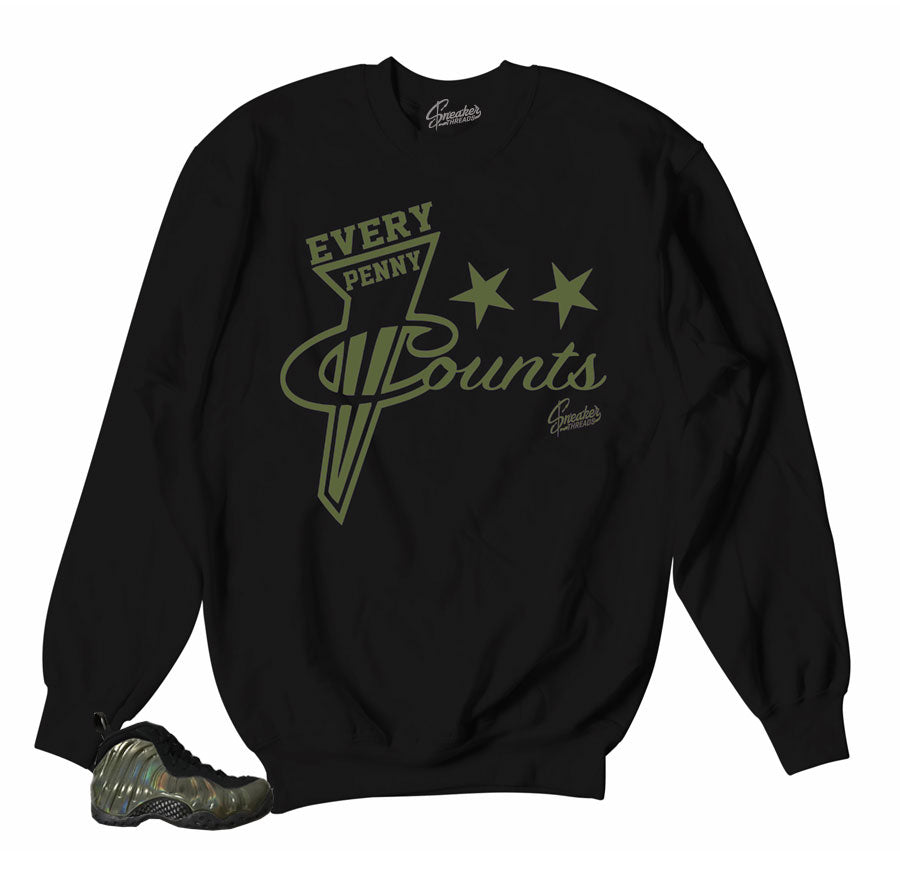Legion green foamposite sweaters | Crew match legion green foams.