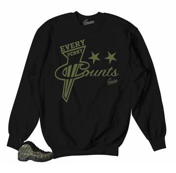 Legion green foamposite sweaters | Crew match legion green foams.