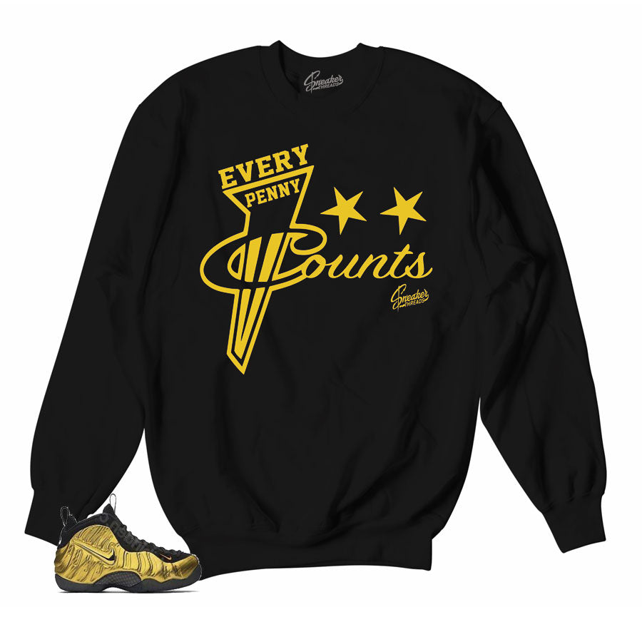 Sweaters match foamposite metallic gold shoes | sneaker sweaters.