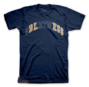 Foamposite Navy Midnight gum bottom has matching shirts designed to match Foamposite midnight navy shoes