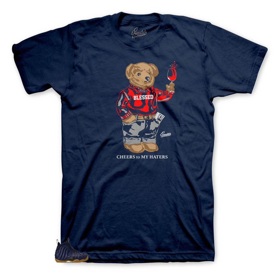 Foamposite Navy sneaker collection | Navy Foamposite shoes match tee collection