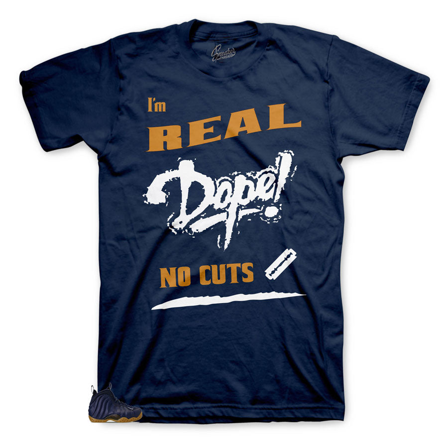 Navy Foamposite Midnight Shoes collections matches tee shirt collection