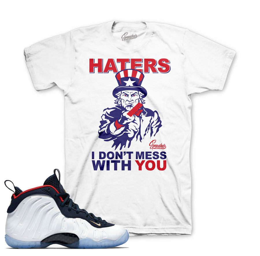 Foamposite olympic shirts match foam olympic sneaker tees.