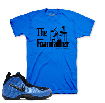 Foamposite pro royal tees match foam varsity blue tees.