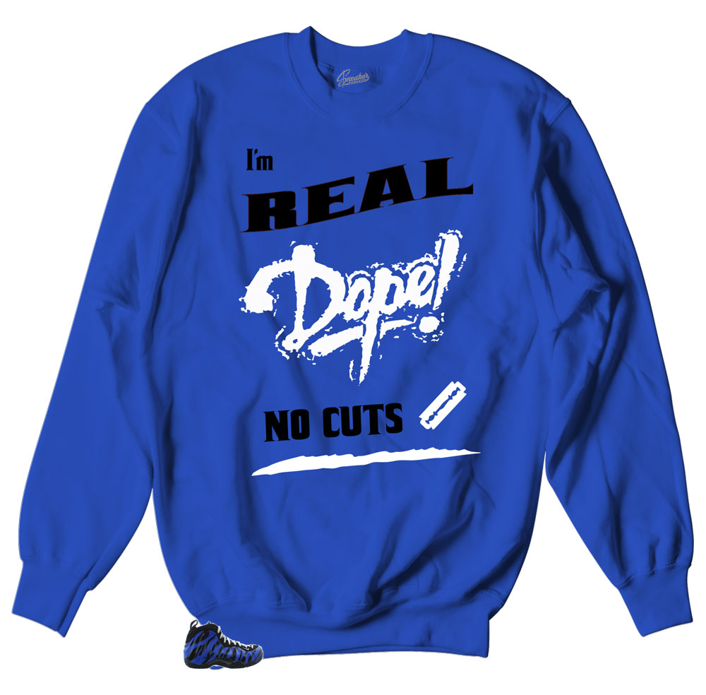 Foamposite Memphis Tiger Stripe Ones matching sweater created to match Foamposite tiger stripes