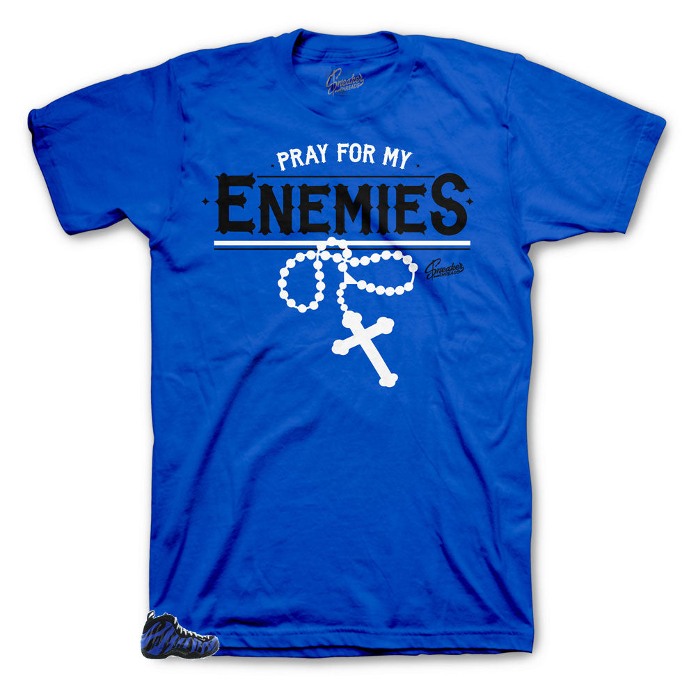 Foamposites Ones Tiger Memphis stripes shoes matches shirt designed to match the foamposite one tiger Memphis