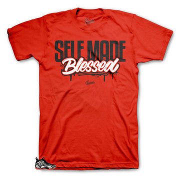 Self Made tee to match Snakeskin Habanero Foamposite