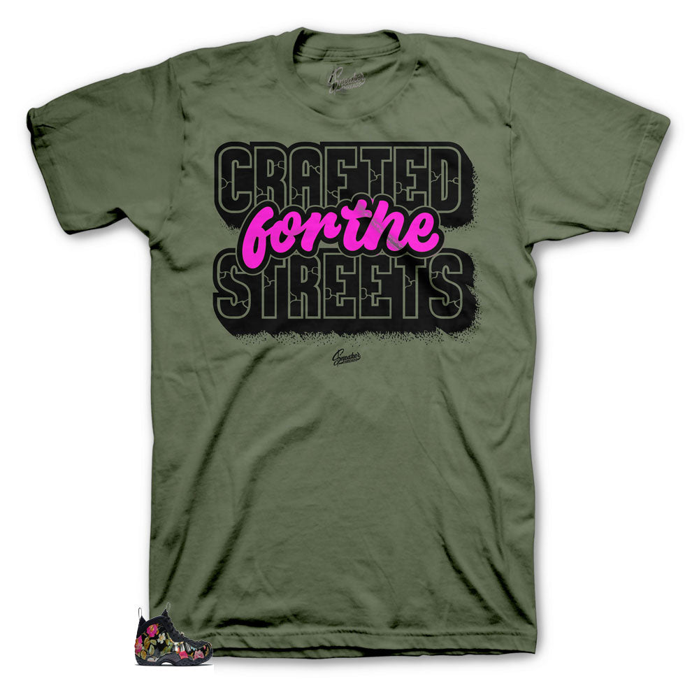 Foamposite floral sneaker collection matches shirt designed to match foamposite floral sneaker