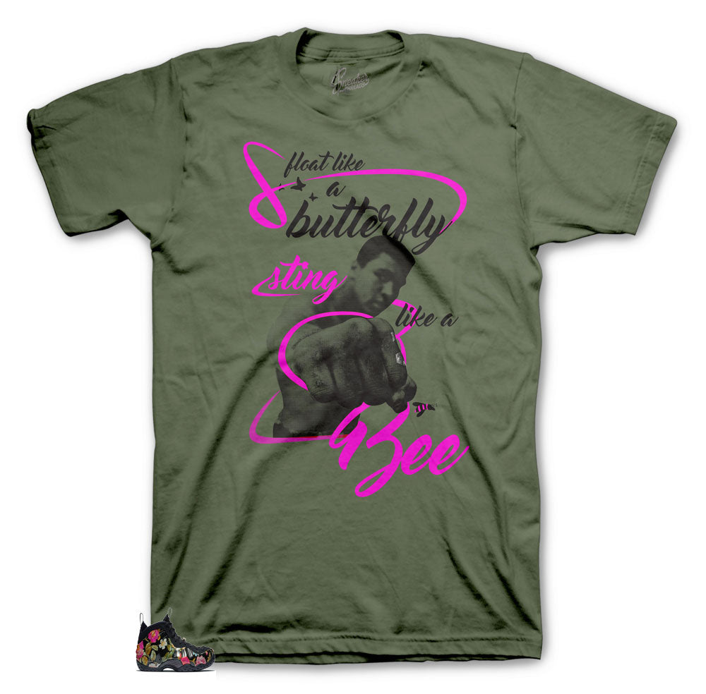 Tee shirt collection designed to match foamposite floral valentine sneakers