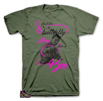 Tee shirt collection designed to match foamposite floral valentine sneakers