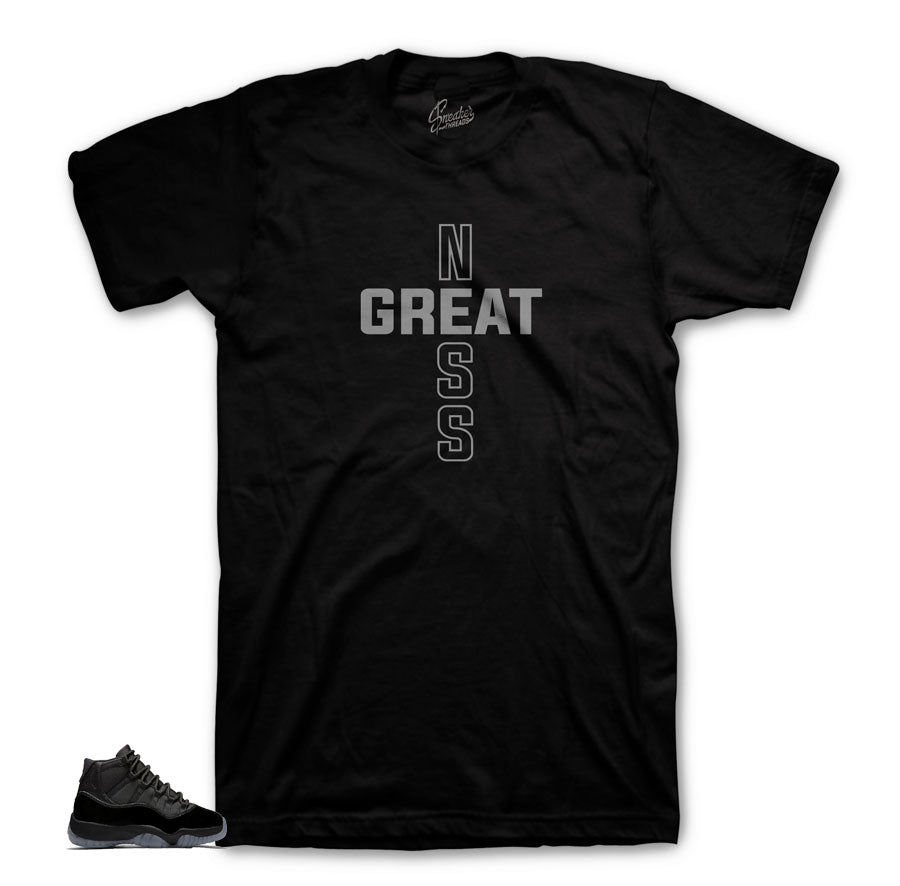 Jordan 11 Cap & Gown Greatness CrossWord shirt