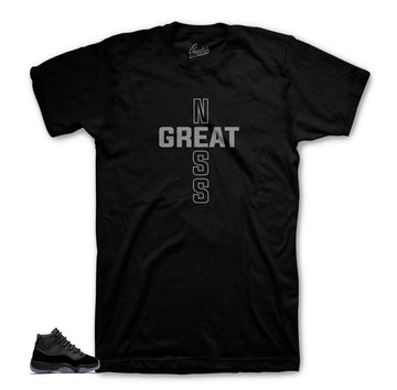 Jordan 11 Cap & Gown Greatness CrossWord shirt