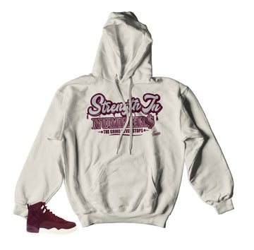 Hooded sweater match Jordan 12 bordeaux sneaker sweaters.