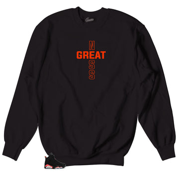 Jordan 6 infrared sneaker tees match | Greatness cross crew.