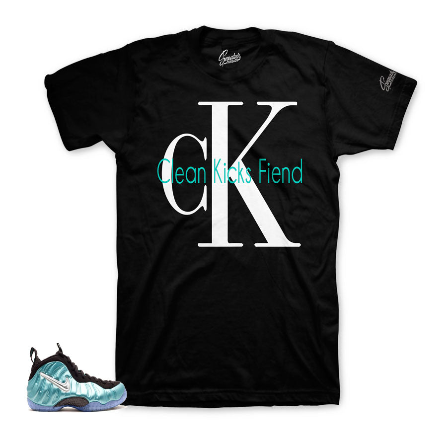 Island green foams clothing to match foam shoes.