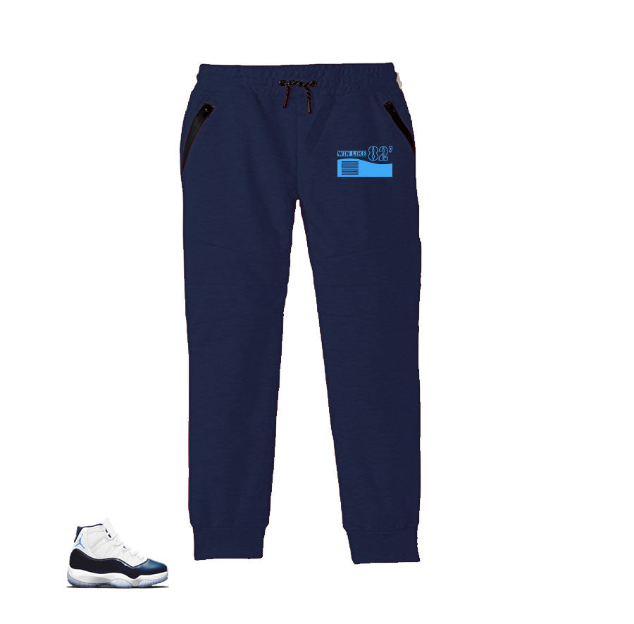 Jogger pants match jordan 11 win like 82 sweatpants midnight navy.