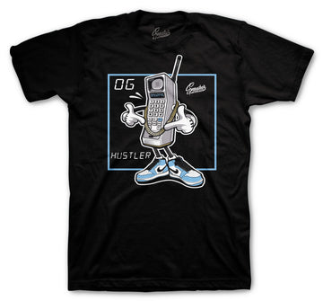 Retro 1 Uni Blue Shirt - Hustle Phone - Black