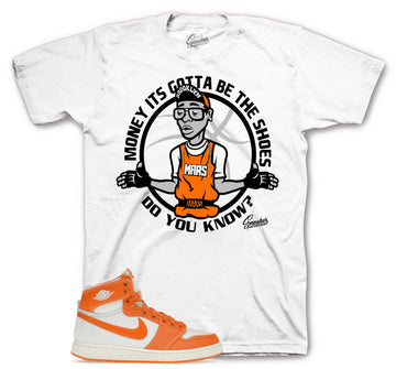 Retro 1 AJKO Rush Orange Shirt - Gotta Be Shoes - White