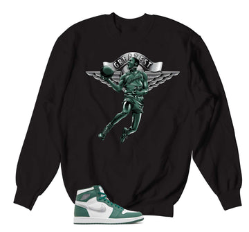 Retro 1 Gorge Green Sweater - Greatest - Black