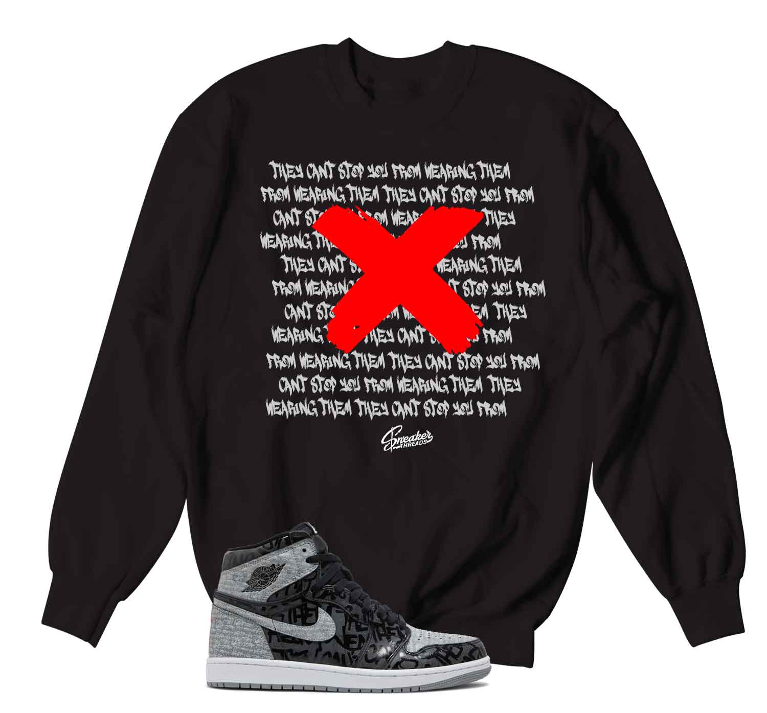 Retro 1 Rebellionaire Sweater - Banned - Black