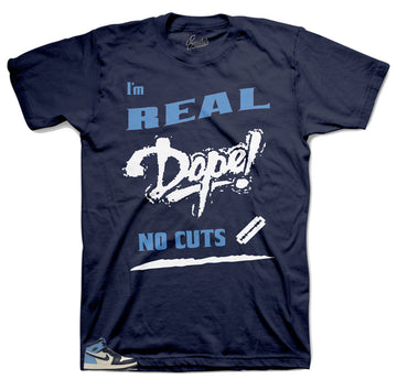 UNC Obsidian Jordan 1s matching t shirts made to match perfectly
