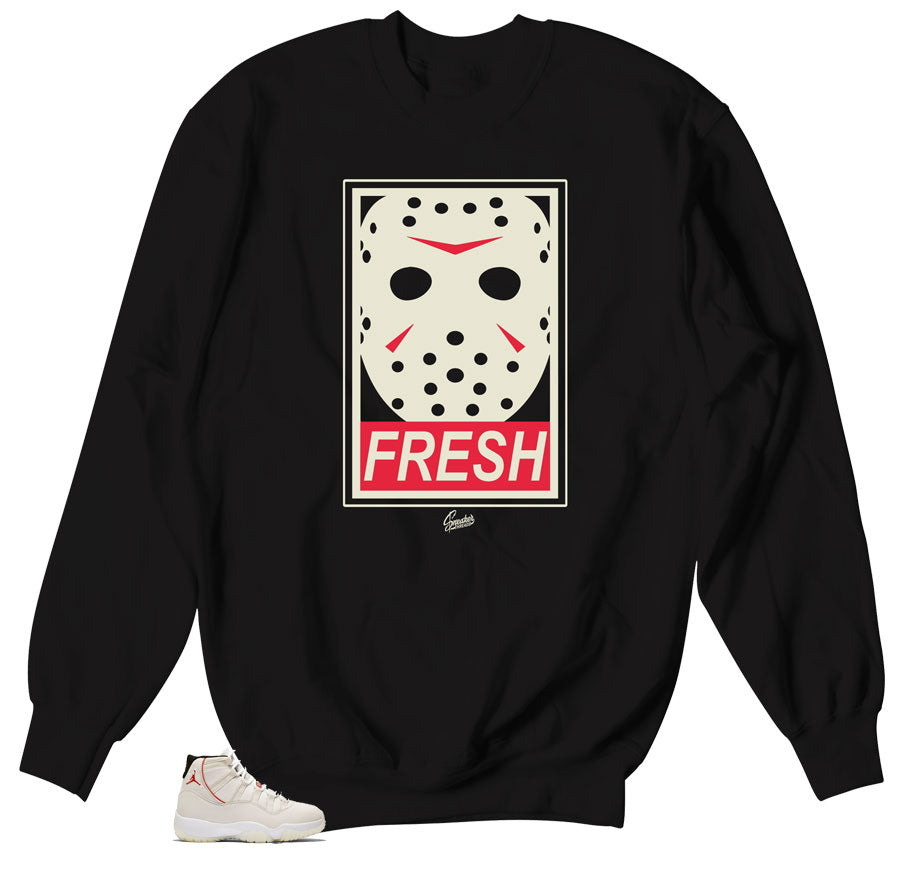 Freddy Sweater to match Jordan 11 Platinum Tint