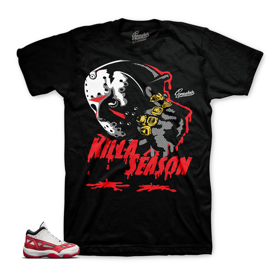 Jordan 11 fire red shirts match retro 11 sneaker match shirts.