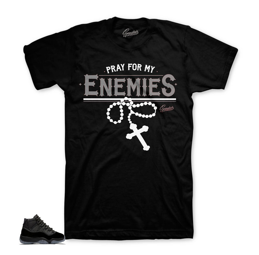 Jordan 11 Cap & Gown Matching Enemies Shirt