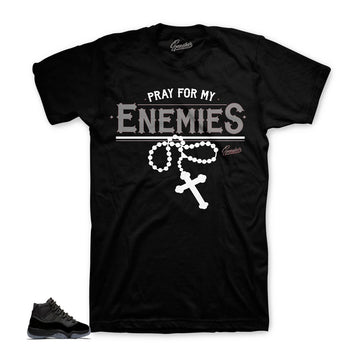 Jordan 11 Cap & Gown Matching Enemies Shirt