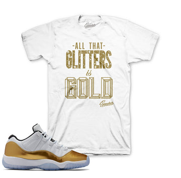 Jordan 11 closing ceremony tees match retro 11 gold sneaker shirts.