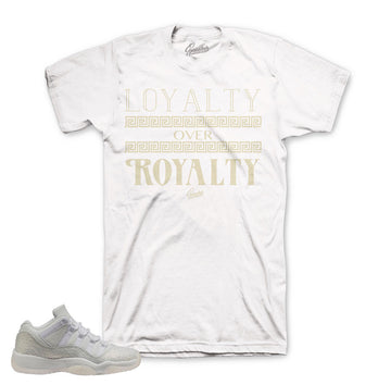 Jordan 11 frost white shirt match retro 11's sneaker match tees.