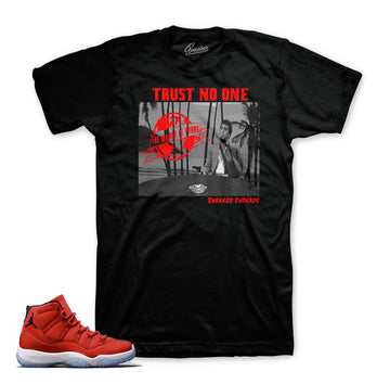 Jordan 11 Chicago Gym red tees match retro 13 gym red.