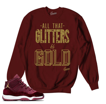 Sweaters match Jordan 11 heiress retro 11 velvet sweaters.