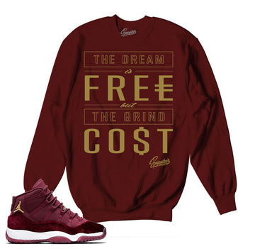 Sweatshirts match Jordan 11 heiress retro 11 velvet sweaters.
