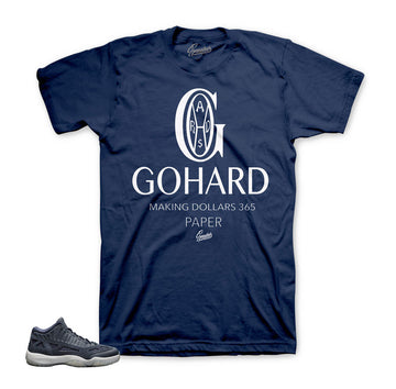 Obsidian Jordan 11 shirts match retro 11's sneaker tees.