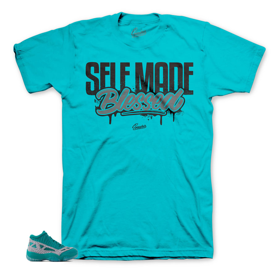 Jordan 11 rio teal sneaker tees matching Jordan 11 low teal.