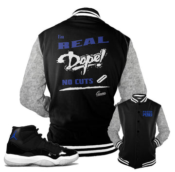 Space jam 11 jackets match Jordan 11 space jam shoes.