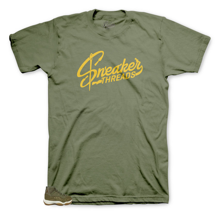 SneakerThreads original shirts to match Jordan 11 Olive Lux