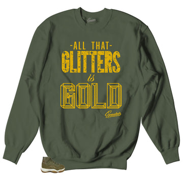 Womens Glitter Sweaters for Jordan 11 Olive Lux