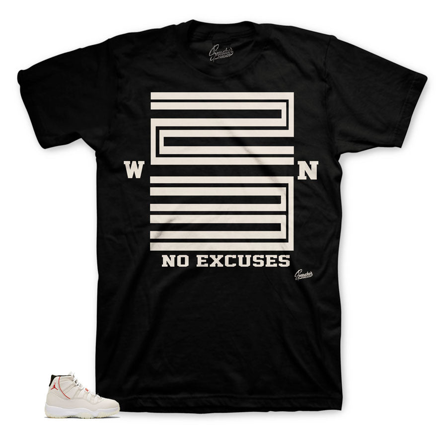 Jordan 11 Platinum Tint WIN shirt