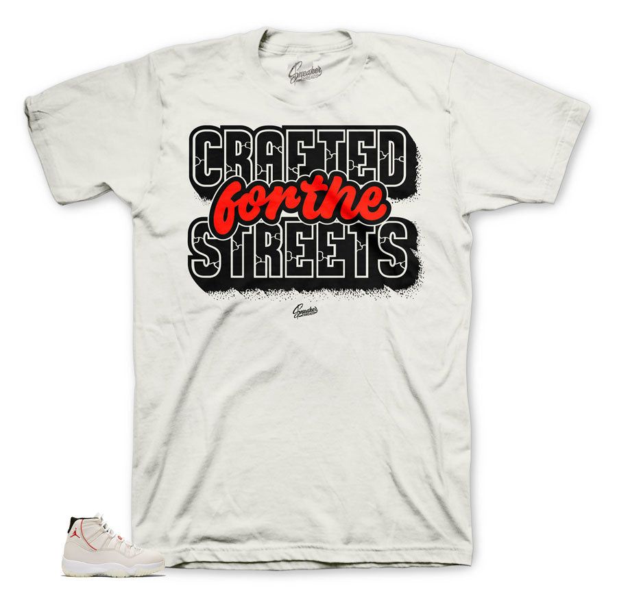 Jordan 11 platinum tint sneaker tees match retro 11 shoes.