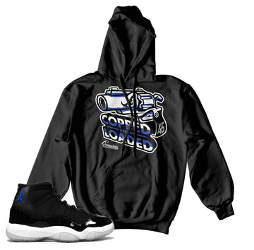 Jordan 11 space jam hoodies match retro 11 hoody.