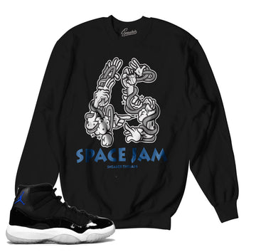 Jordan 11 space jam crewneck match retro 11 sweater.