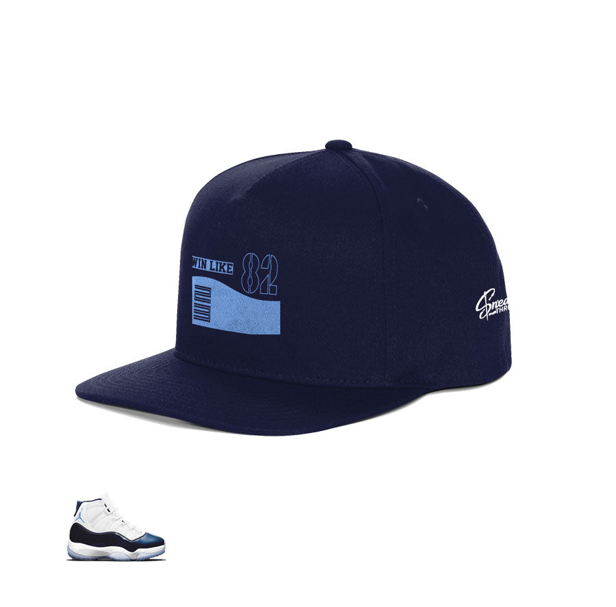 Snapback hats match Jordan 11 win like 82 retro 11 shoes.