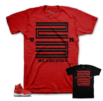 Win Like 96 shirts match retro 11 gym red shoes.