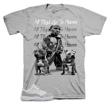 Retro 11 Cement Grey Shirt - All Dogs - Grey