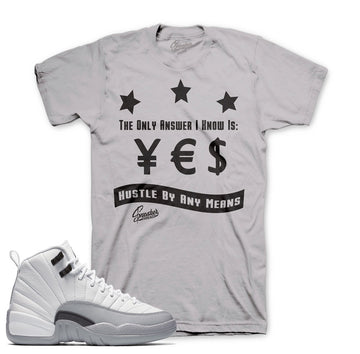 Shirts match Jordan 12 baron Gs retro 12 barons sneaker tees.