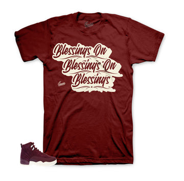 Jordan 12 bordeaux clothing match shoes | Sneaker tees match shoes.