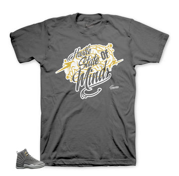 Dark grey Jordan 12 tees match | Wolf grey 12 official clothing.